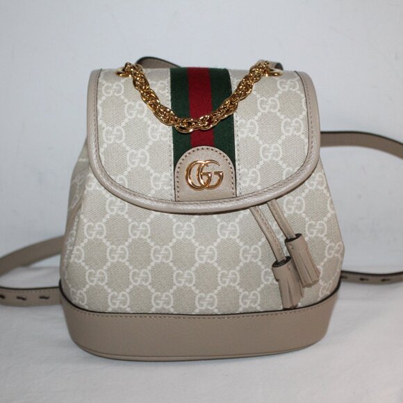 NWT Gucci GG Ophidia Mini Backpack Shoulder Bag Top Handle Blue 795221 main image 8